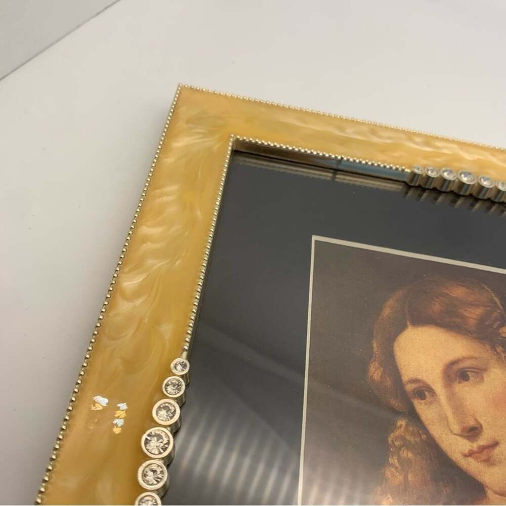Gold Enamel Rhinestone Picture Frame - Picture 4 of 10